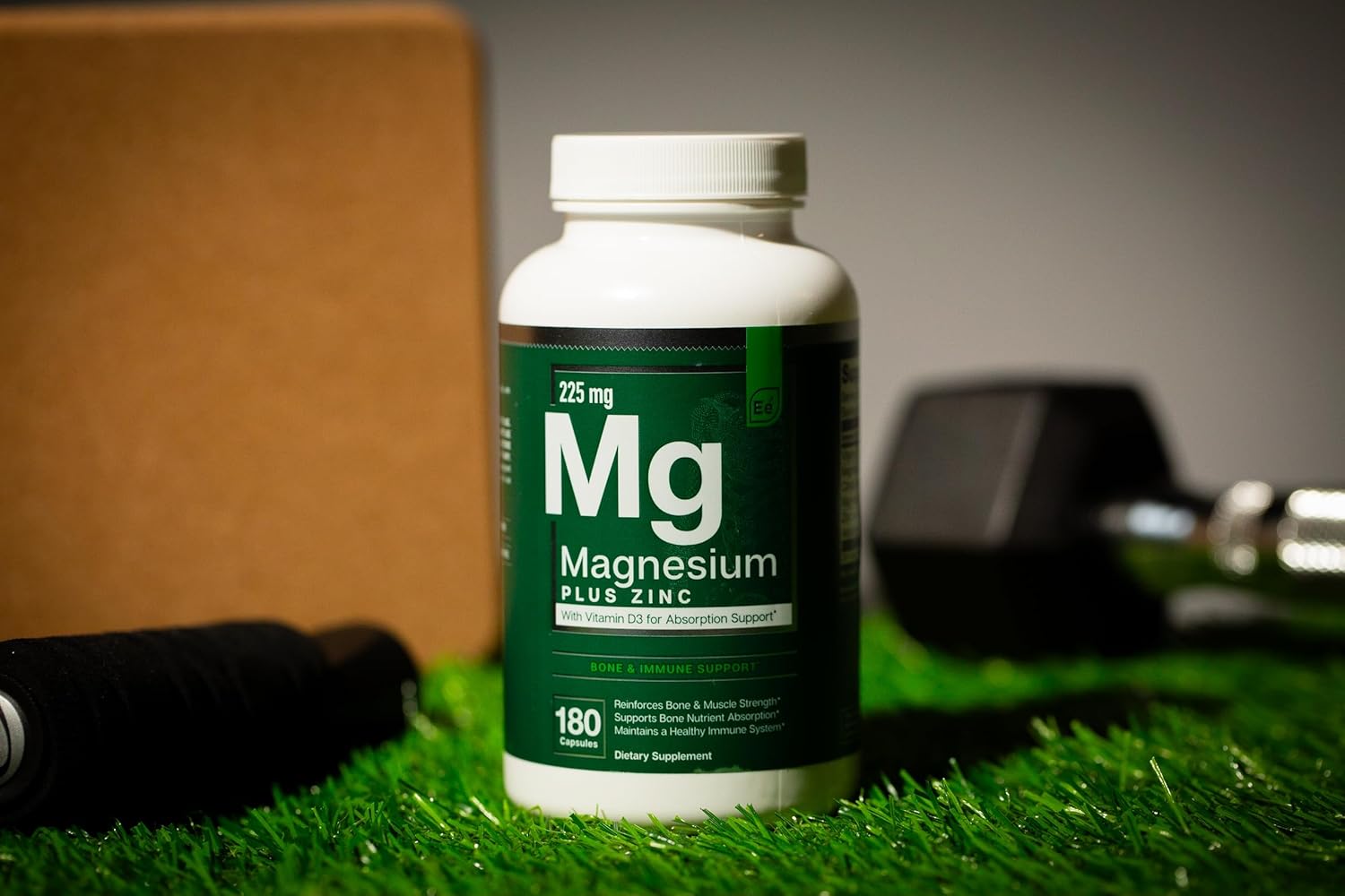 Essential Elements Magnesium & Zinc with Vitamin D3 for Sleep Immune & Bone Support - Magnesium Glycinate, Malate, Citrate 225mg - Triple Magnesium Supplement for Women and Men - 6 Month Supply