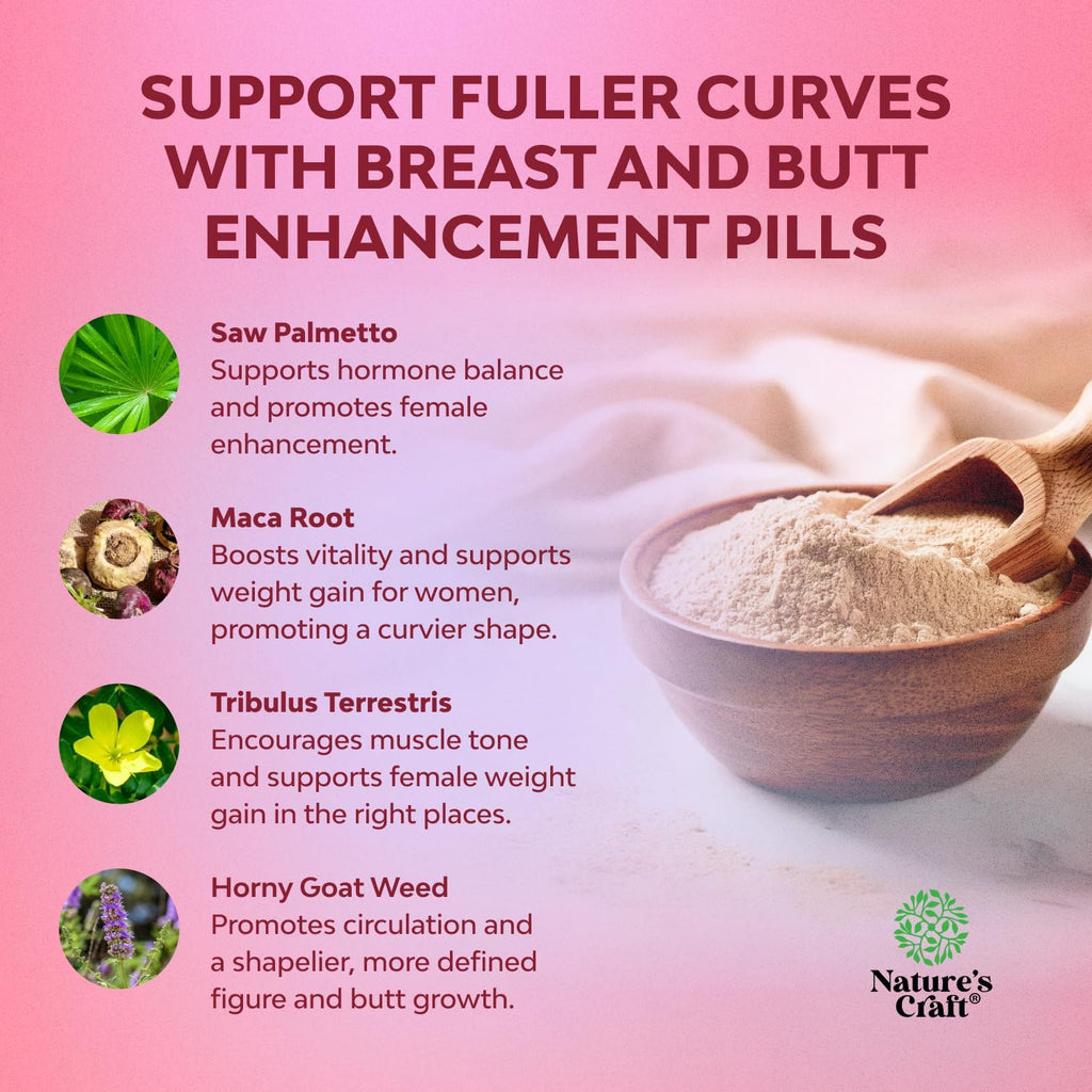 Natures Craft G Curve Horny Goat Weed for Women - Invigorating Feminine Blend with Maca Root Female and Tribulus Terrestris Enhanced Energy Mood Performance
