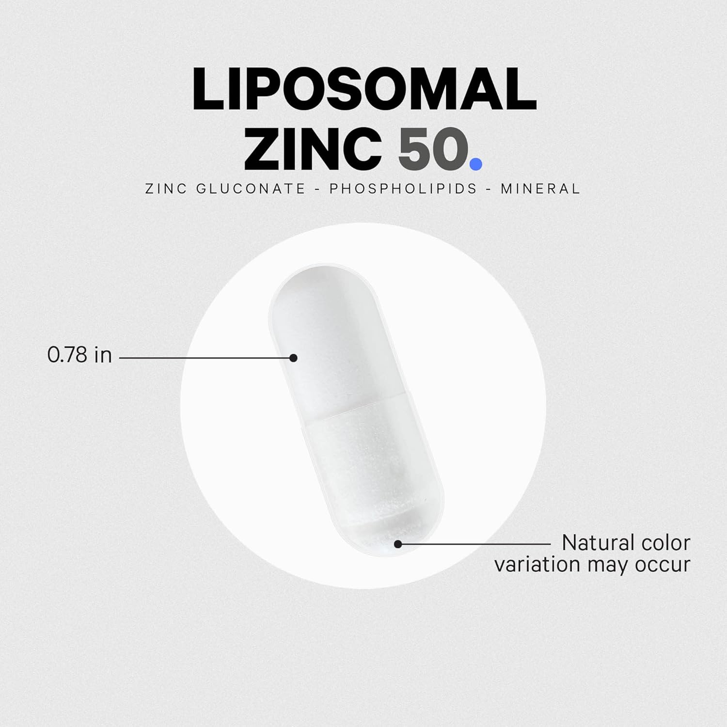 Codeage Liposomal Zinc Supplement – 3 Month Supply – One Per Day - 50 mg Zinc Gluconate Vitamin Pills - Essential Mineral Supplements Zinc Plus Liposomal Delivery Matrix - Vegan Non-GMO - 100 Capsules
