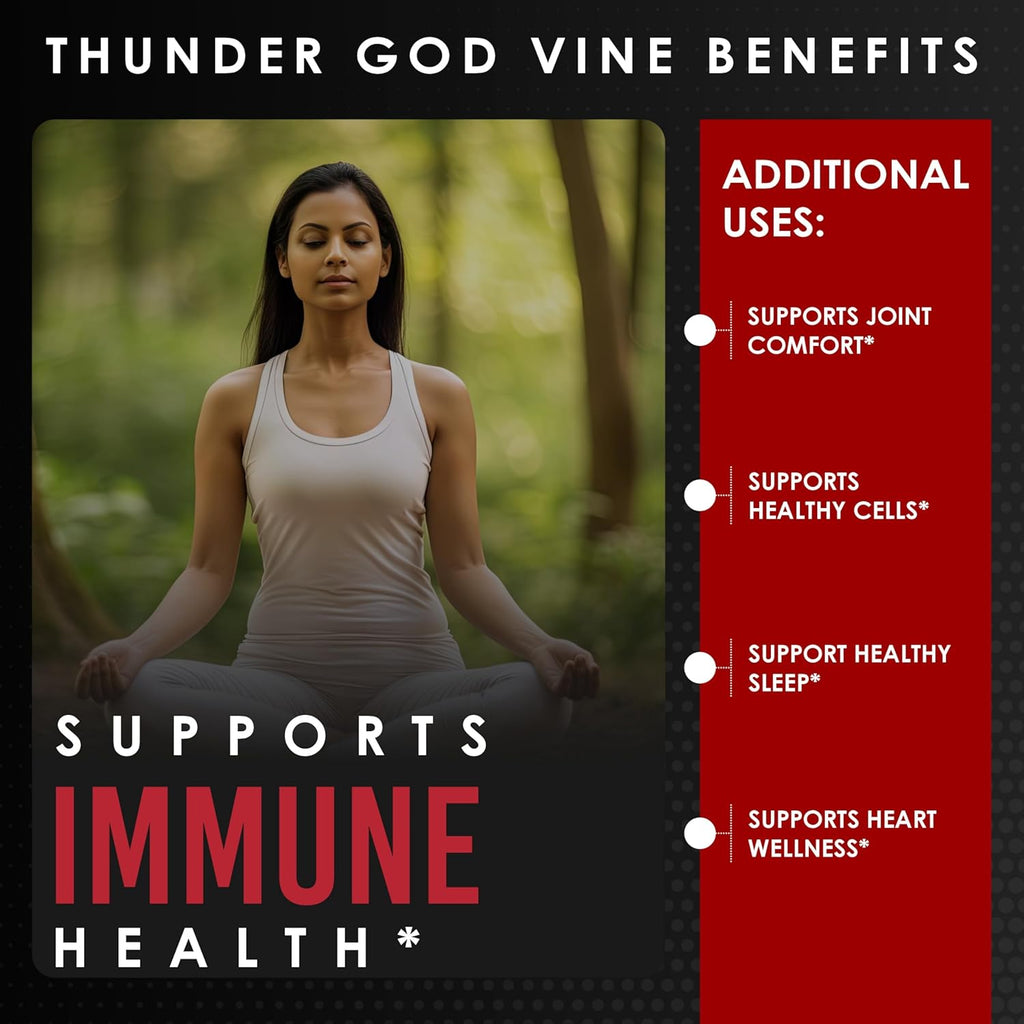 AMALTH Thunder God Vine Root – Tripterygium Wilfordii Herbal Supplement – Capsules with Lei Gong Teng Extract with Triptolide – 120 Capsules