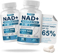 NAD+ Supplement, 8525mg Liposomal NAD Booster with Resveratrol NAD Plus with Coptisine Quercetin Curcumin Supports Cellular Health, Physical Strength and Healthy Aging 90 Capsules 2 Bottle