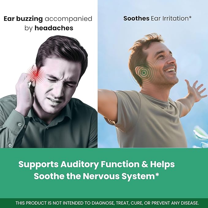 Sonoton Capsules - Official Ear Health Support Pills Premium Advanced Formula All Natural Supplement Multivitamin for Overall Ear & Hearing Wellness, 60 Capsules for 1 Month