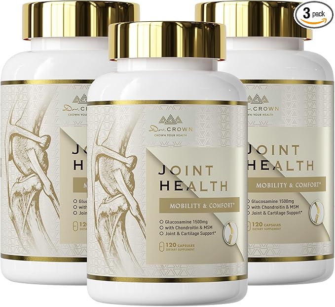 Joints Health Suppplement, Glucosamine Chondroitin MSM - Joint Support Supplement for Women and Men with Turmeric, MSM &Boswellia, for Cartilage, Joint Health and Flexibility - 360 Capsules
