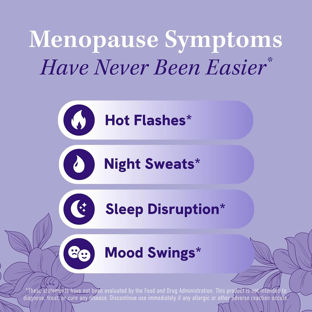 Menopause Supplements for Women Hot Flashes & Night Sweats | Hormone Balance, Menopause Relief for Women & Perimenopause Support | with Black Cohosh, DIM & Red Clover | 60 Ct (2 Month Supply)