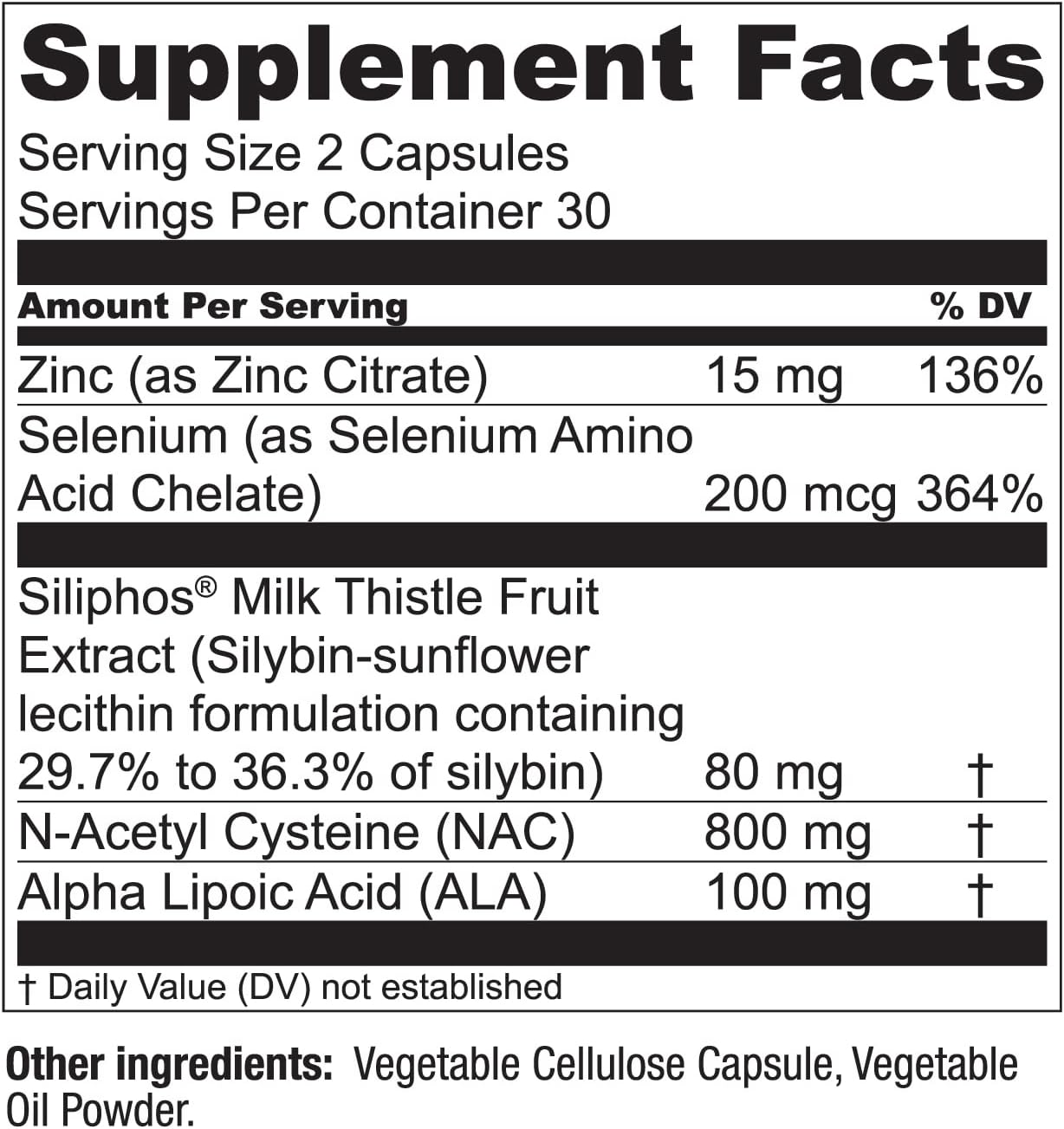 LiverWell Liver Cleanse, Rejuvenation, Metabolic Support - Liver Supplement for Liver Health w/Highly Bioavailable Milk Thistle Extract, N-Acetyl Cysteine, Alpha Lipoic Acid, Zinc, Selenium - 60 Caps