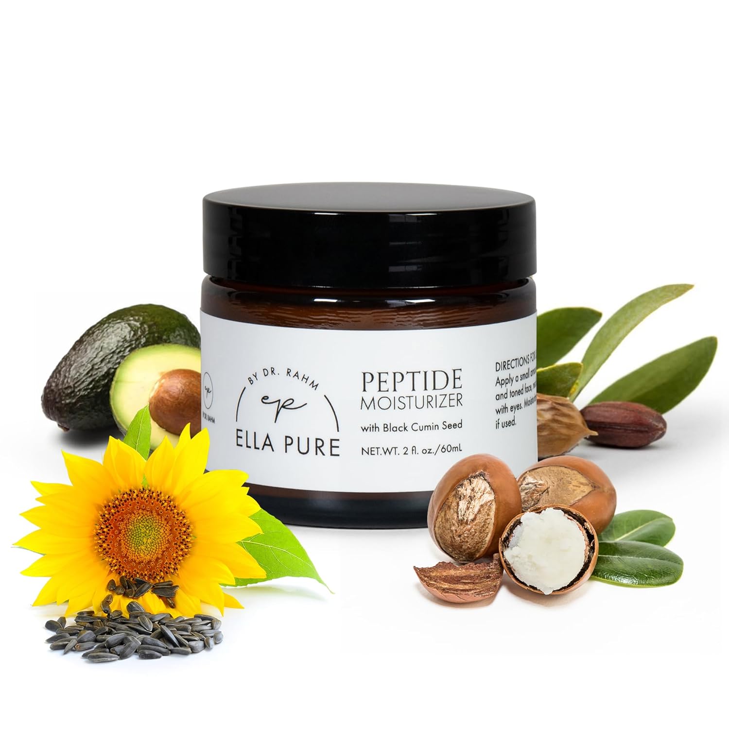 Peptide Face Moisturizer with Collagen Peptides & Natural Oils - Hydrating Cream with Vitamin B5, Aloe Vera & Organic Botanicals for Daily Skin Care - Nourishing Formula for All Skin Types