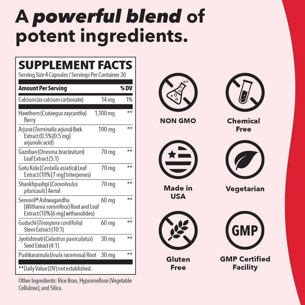 LifeSeasons B/P Stabili-T - Blood Pressure Support - Vitamin Supplement for Healthy Heart & Circulation - Ashwagandha, Arjuna & Hawthorn Berry - 240 Capsules