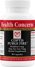Health Concerns Coptis Purge Fire Formula – Skin, Throat, Sinus & Immune Support Supplement – Herbal Cleanse with Coptis, Isatis, Skullcap, Licorice – Traditional Chinese Medicine – 90 Capsules
