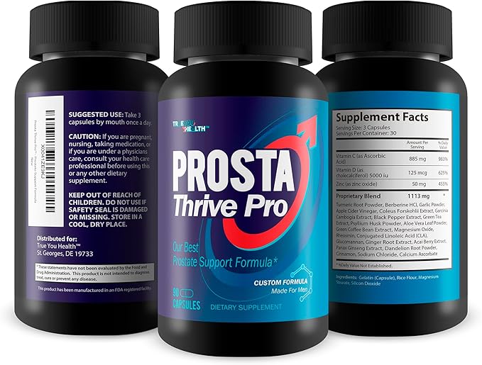 Prosta Thrive Pro - Our Best Natural Prostate Supplement - Herbal Enlarged Prostate Treatment - Male Prostate Supplements - Natural Prostate Supplement - Mens Prostate Health Vitamins - Prostate Care
