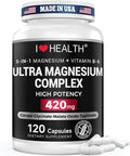 Magnesium Glycinate Complex 420mg with Vitamin B6 – High Absorption Magnesium for Sleep, Muscle & Nerve Support – Made in USA | Eurofins 3rd-Party Tested – Vegan, Non-GMO – 120 Capsules