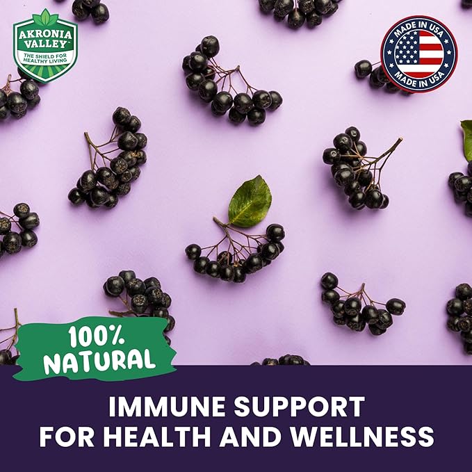 Aronia Berry Gummies | 45 Vegetarian Gummies | Pack of 2 | Immune Support, for Health and Wellness, Delicious Aronia Flavor