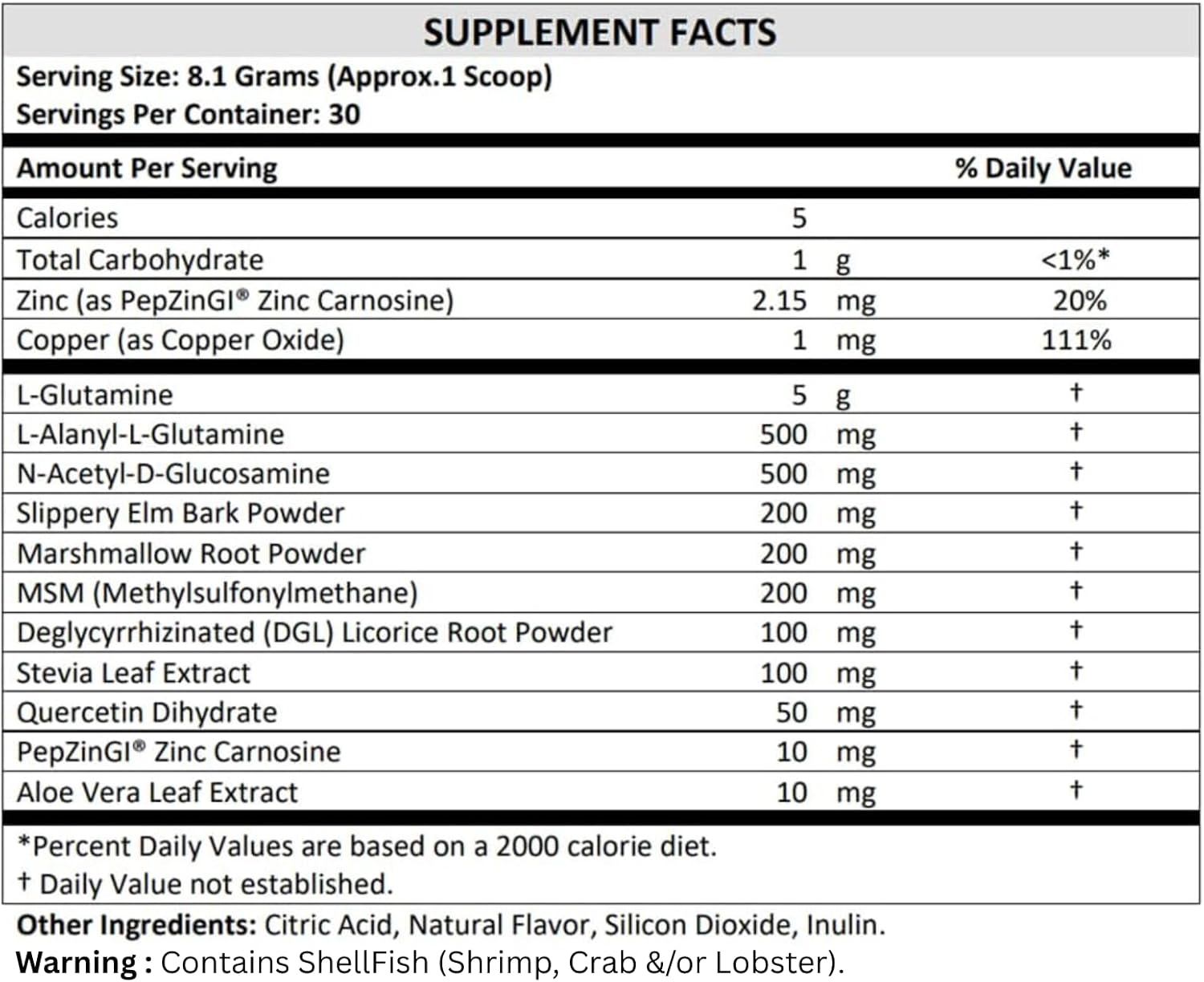 TERRA ORIGIN Healthy Gut Powder (Honey Lemon) | 30-Servings with L-Glutamine, Zinc, Glucosamine, Slippery Elm Bark and More!