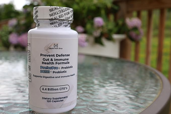 Prevent Defense Gut & Immune Health Formula - PreforPro Prebiotic + DE111 Probiotic - Digestive & Immune Support - 4.4 Billion CFU's - 120 Capsules