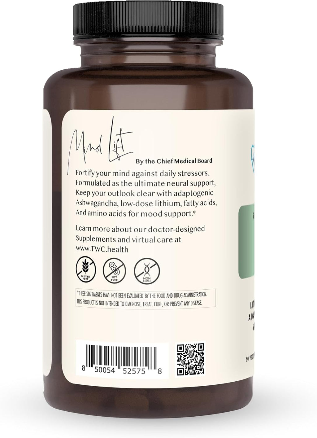 Mind Lift - Mood Boost, Mental Focus, Cognitive Defense - Lithium, GABA, DHA L-Phenylalanine | 60ct (1 Month Supply)