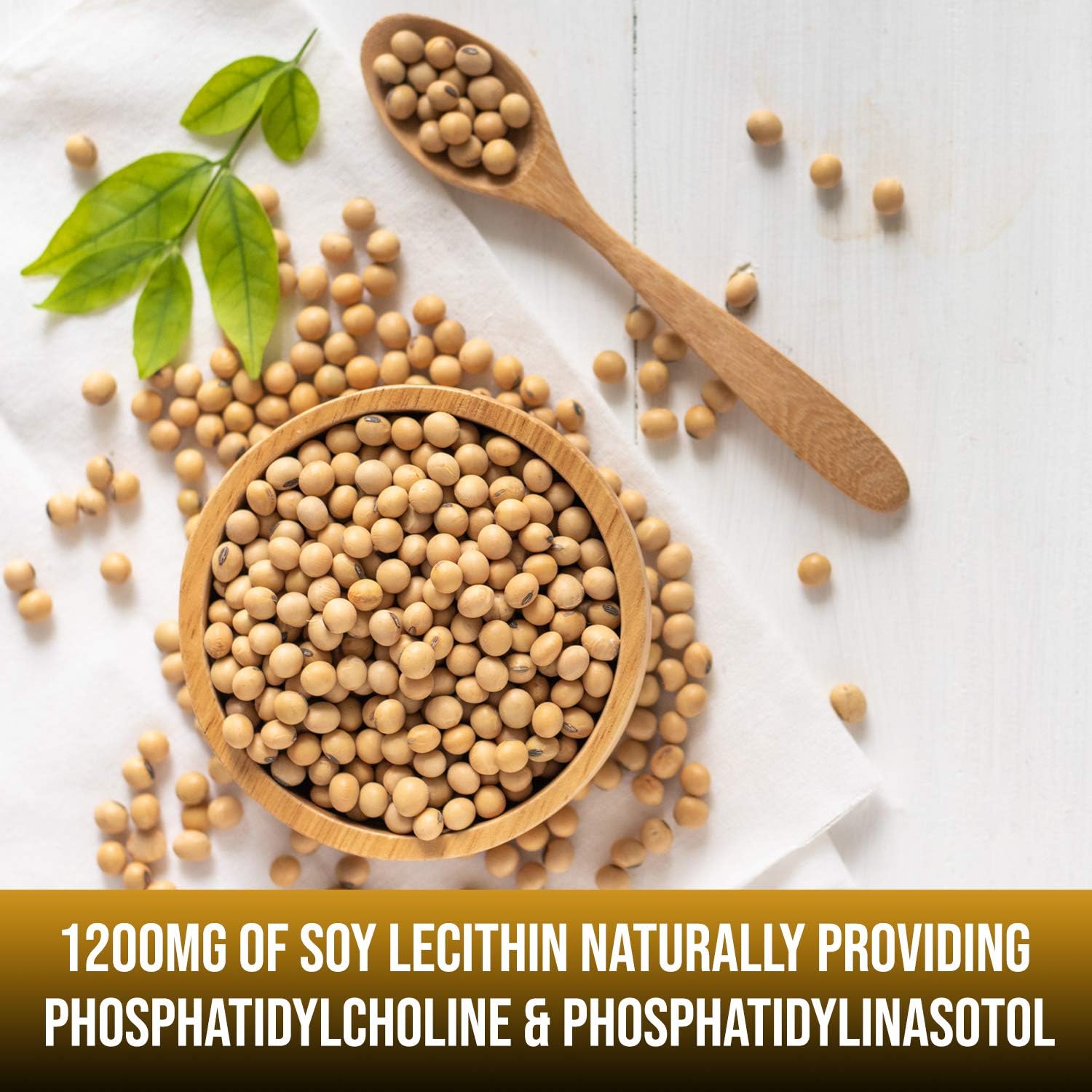 Soy Lecithin Capsules 1200mg (One a Day, 100 Softgels) Immune Support Supplement Rich in Phospholipids Supports Metabolism, Brain & Heart Health & Cell Functions Made in The USA Non-GMO by Neonutrix