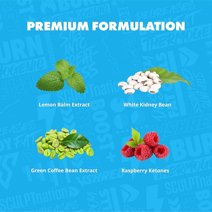 Sculpt Nation by V Shred Burn Day and Burn PM with Capsimax Green Coffee Melatonin and Herbal Extracts 2 Pack for Metabolism and Sleep Support