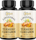 Liposomal Turmeric Curcumin Supplement - 2000mg, 95% Curcuminoid Extract with Piperine - 60 Softgels (2 Bottle)
