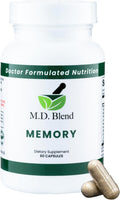 Memory - Natural Blend - Expert Formulated Supplement for Cognitive Wellness, Memory, & Neural Function - Premium L-Tyrosine, Phosphatidylserine, Bacopa Monnieri - 30 Capsules 1 Pack