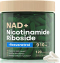 NAD Supplement 120 Capsules, Liposomal Nicotinamide Riboside, Resveratrol, Quercetin, NAD Nicotinamide Riboside Resveratrol 910mg for Women & Men, NAD Supplement for Anti Aging and Cell Regeneration