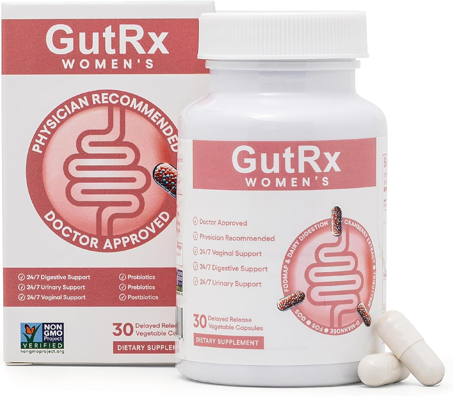Women's – Probiotic for Women with Cranberry, D-Mannose & Prebiotics – 28 Billion CFU to Support Vaginal, Urinary & Digestive Health – Lactobacillus, Bifidobacterium, Vegan, 30 Capsules