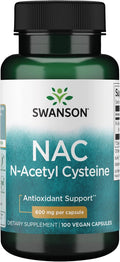 Swanson NAC N-Acetyl Cysteine Antioxidant Liver Support & Amino Acids Supplement 600 mg 100 Capsules