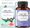 BBETTER Ashwagandha KSM-66 Capsules 500mg | Lab Tested Herbal Supplement for Stress Relief |Pure Organic Ashwagandha Powder | Supports Mental & Physical Well-Being Mood Enhancer | 60 Veg Capsules