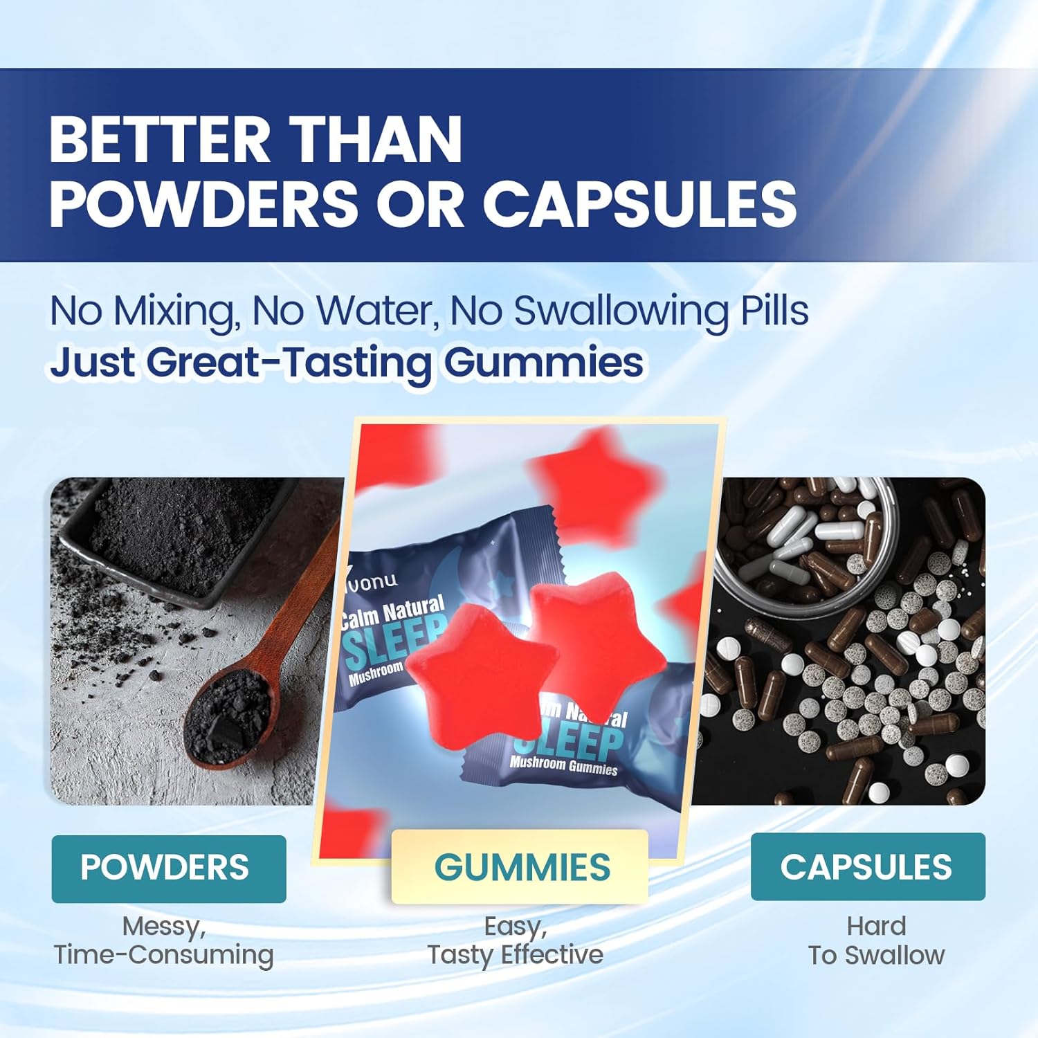Sleep Gummies for Adults with L-Theanine, Magnesium, Reishi Mushroom,Valerian Root, Passionflower | Non-Habit Forming Sleep Aid | Non-GMO Sleep Gummies Melatonin Free | Raspberry Flavor (180pcs)