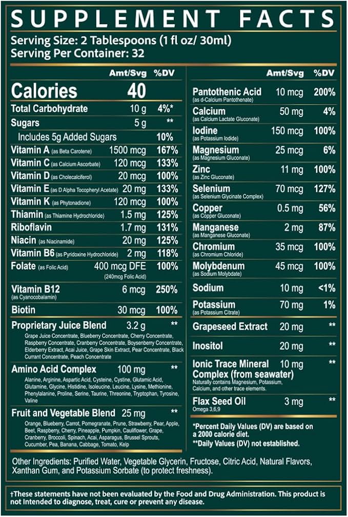 Wellgenix Balanced Essentials Liquid Nutritional Supplement, 32 Ounces - Very Berry (Packaging May Vary)