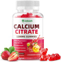 Calcium Citrate Gummies 1200mg, High Absorption Calcium Supplements with Vitamin D3, K2, Magnesium, Zinc for Bone, Muscle & Immune Support, Calcium Gummies for Women & Men, Strawberry Flavor 60 Count