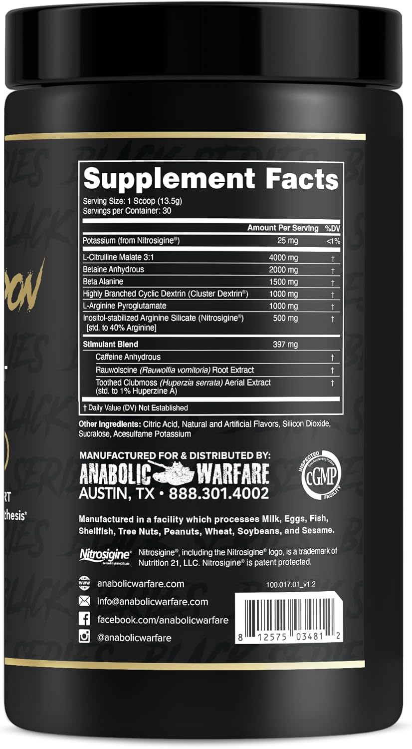 Anabolic Warfare Nuclear Armageddon Pre Workout Powder Pre-Workout for Men & Women with L-Citrulline, Beta Alanine Powder and Caffeine (Orange Juice - 30 Servings)