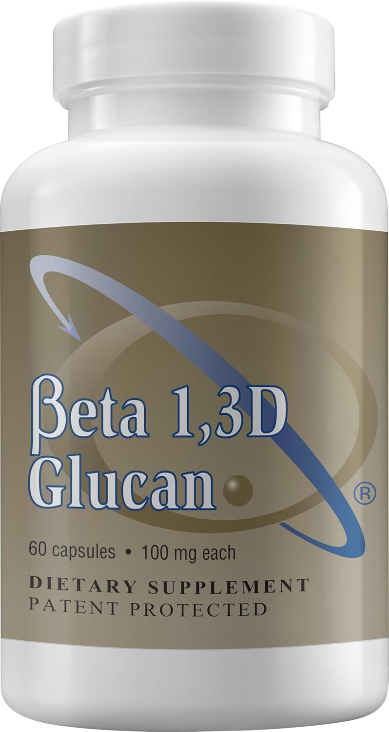 Immune Support Supplement Highly Purified Beta Glucan 100 mg per Capsule (beta-glucan Fiber) (Pack of 1)