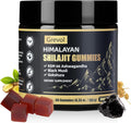 Pure Himalayan Shilajit Gummies with Ashwagandha - Fulvic Acid & 85+ Trace Minerals - No Added Sugar - Shilajit for Men & Women - 60 Gummy