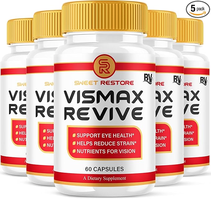 BLUE VIBE VisMax Revive Maximum Strength Overall Vision & Wellness Support Supplement, VismaxRevive Advanced Premium Vision Support and Eye Health Formula Supplement Pills (5 Pack - 300 Capsules)
