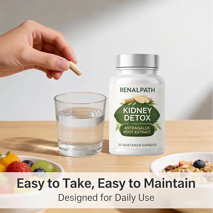 RenalPath Astragalus Root Supplement – Supports Overall Kidney Wellness, Traditional Herbal Ingredient Used for 2,000+ Years, Daily Renal Support, Vegan, Gluten-Free. (1pc)