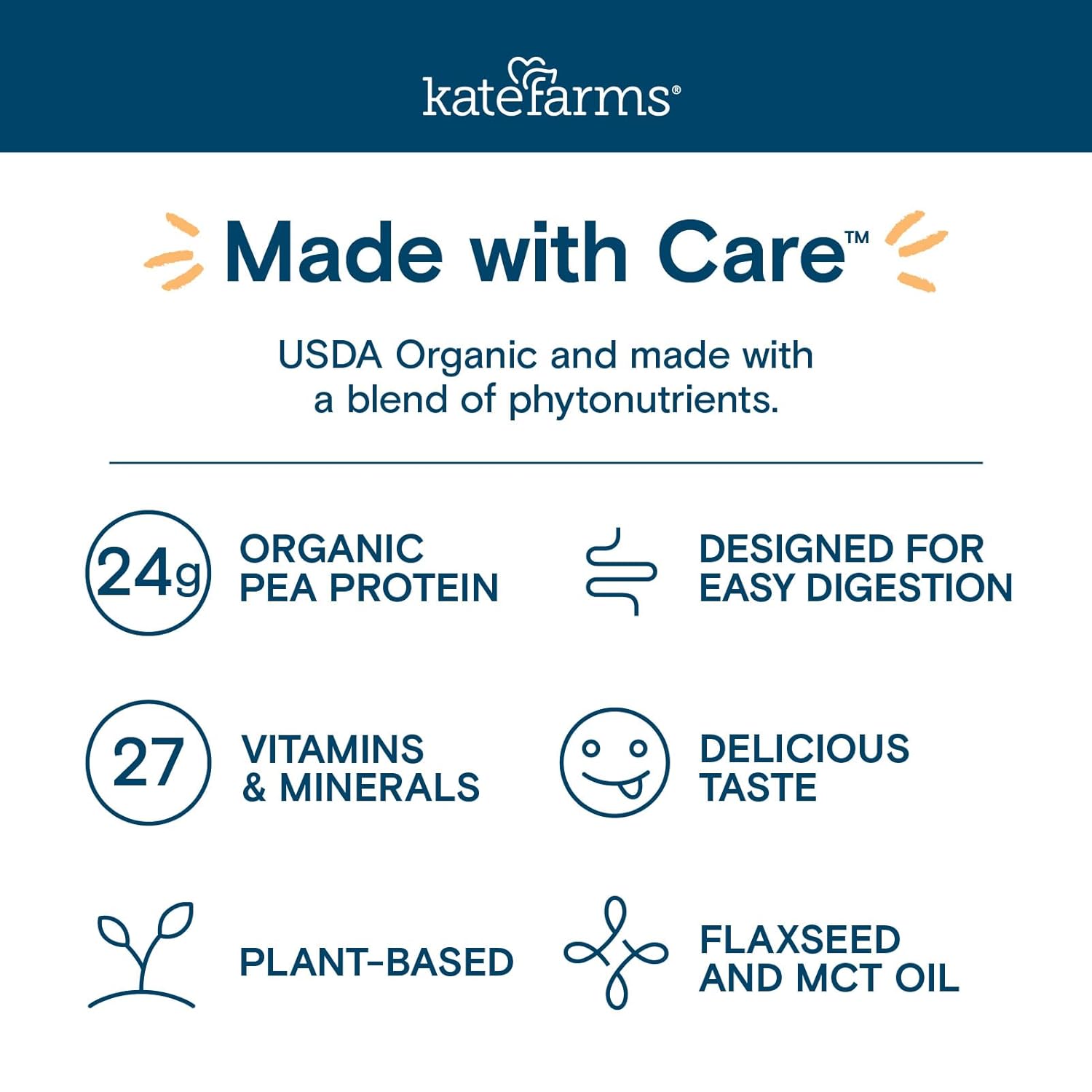 KATE FARMS Organic Adult Peptide 1.5 Formula, Plain, Sole-Source, Hydrolyzed Plant-Based Nutrition for Oral or Tube Feeding, 11 Fl oz (12 Pack)