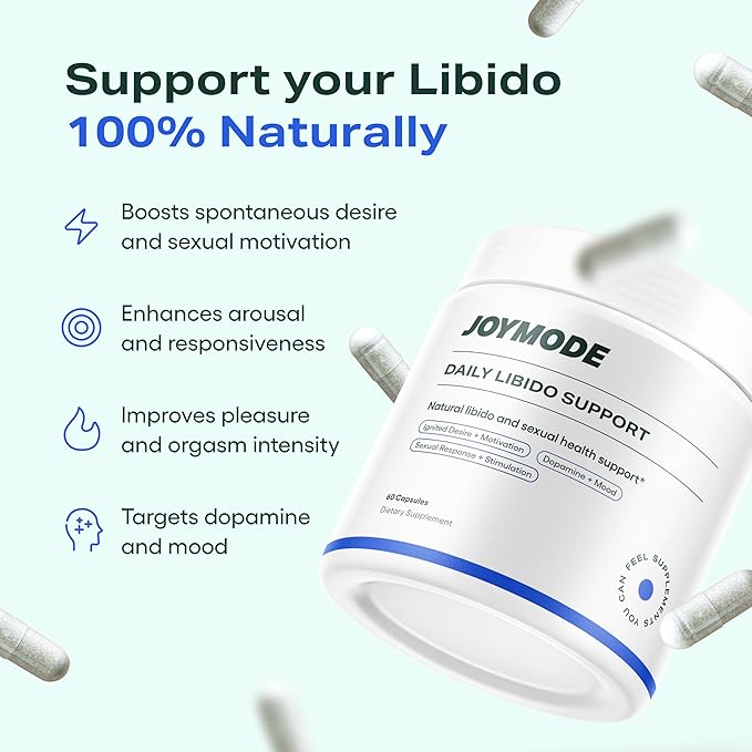 JOYMODE Daily Libido Support for Men – Natural Men’s Wellness Supplement with Shilajit, Mucuna Pruriens, Horny Goat Weed, Saffron and BioPerine – 60 Capsules, Non-GMO, Gluten-Free