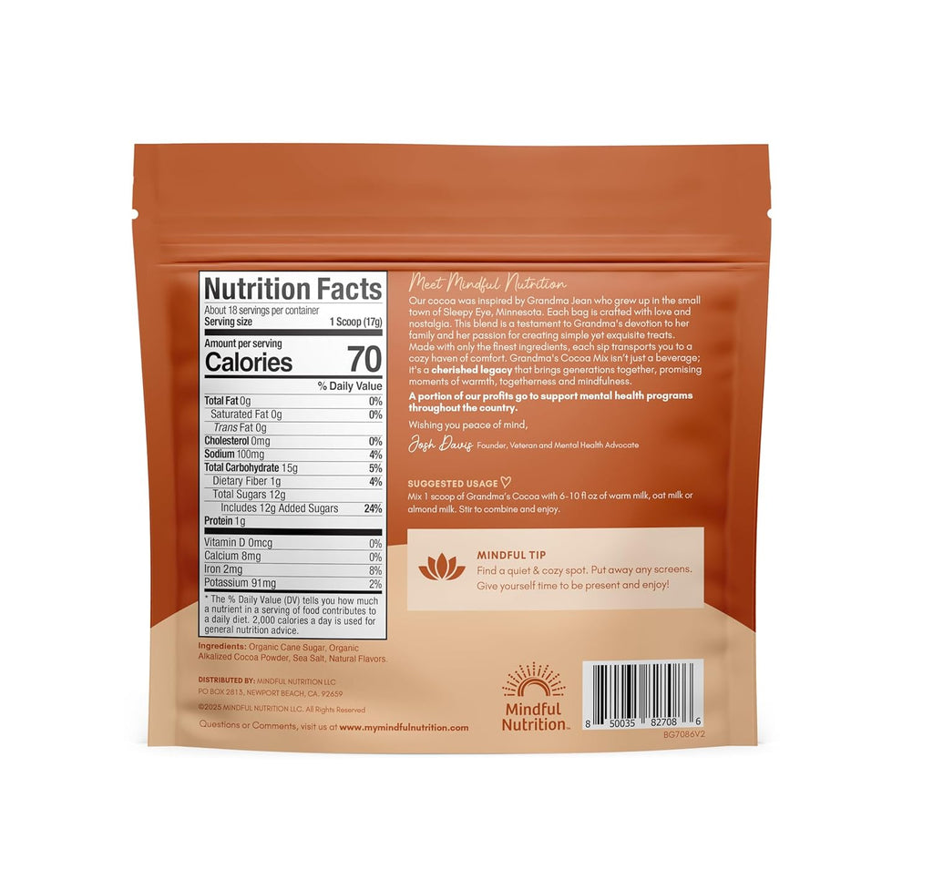 Mindful Nutrition Grandmas Organic Hot Chocolate Mix (Pumpkin Spice Hot Chocolate)