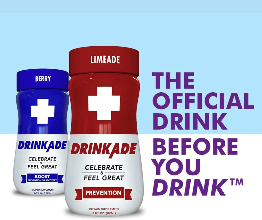 DrinkAde Prevention – Daily Wellness & Immunity Support Hydration Drink with Electrolytes, B Vitamins & Green Tea Extract – Sugar Free, 5 Calories, Vegan, Non-GMO (6 Pack, Lemon)