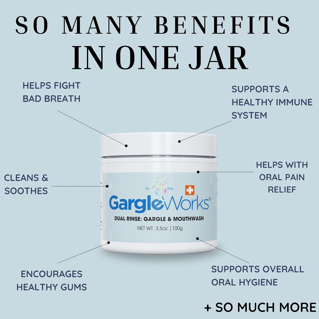 Natural Dual Mouthwash and Throat Gargle for Fresh Breath and Oral Hygiene & Immunity, with Zeolite, Humic & Fulvic Minerals, Clove, and Ocean Trace Minerals.