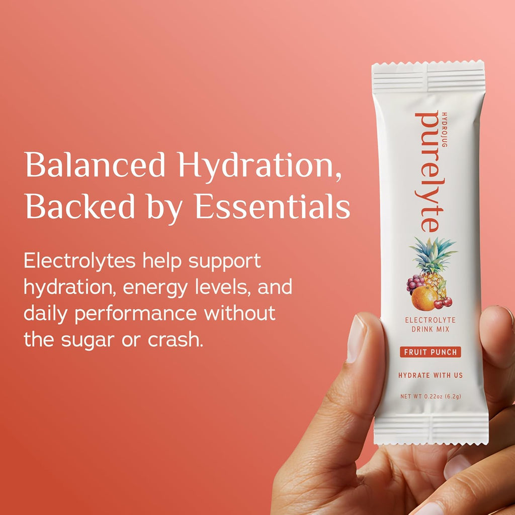 Electrolyte Drink Mix – Sugar-Free Hydration Powder Packets – Clean Electrolytes with Trace Minerals – Keto, Vegan, Gluten-Free – No Artificial Sweeteners – 12 Sticks – Fruit Punch