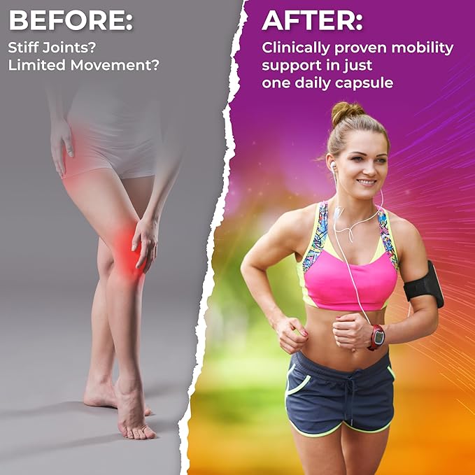 Joint Support Supplement with UC-II® & TamaFlex® – Undenatured Type II Collagen, Turmeric & Tamarind for Joint Health, Flexibility & Mobility – Natural Cartilage Support – Glucosamine-Free Capsules