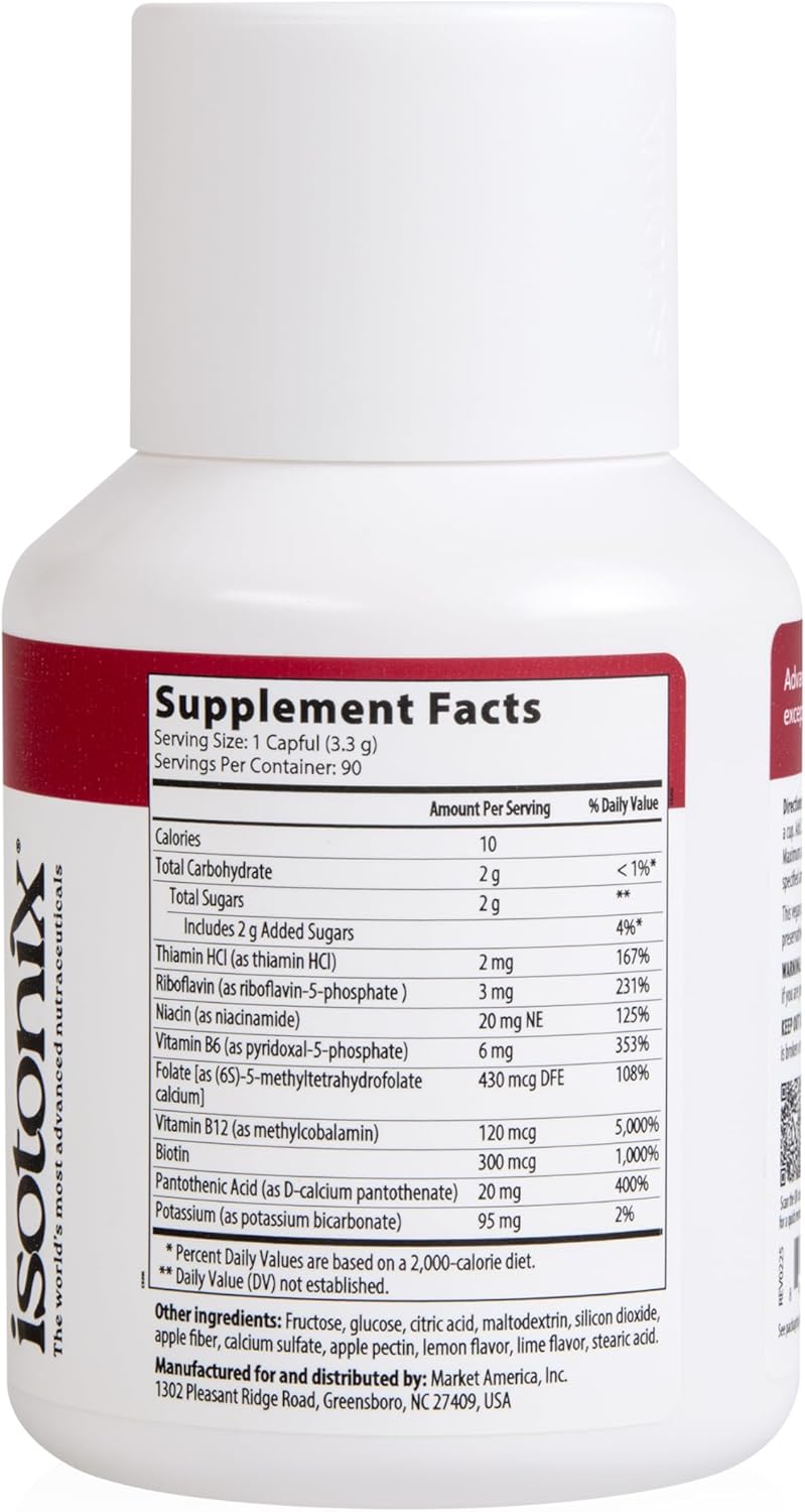 Isotonix Activated B Complex – Vegan B Vitamin Supplement for Energy, Stress Relief, and Nervous System Health – Isotonic Drinkable Formula – 90 Servings