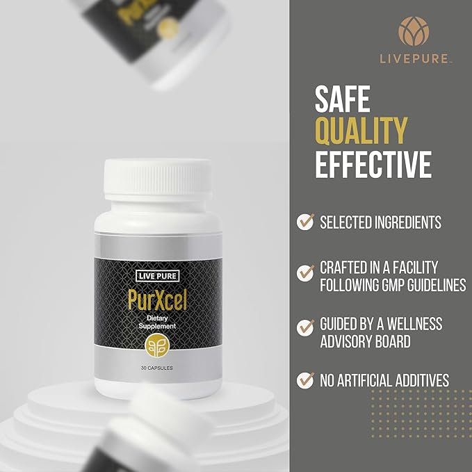 PURE PurXcel Antioxidant Supplement | 30 Capsules | Potent Antioxidant Blend with Glutathione & Superoxide Dismutase | Supports Skin, Joints & Natural Cleansing