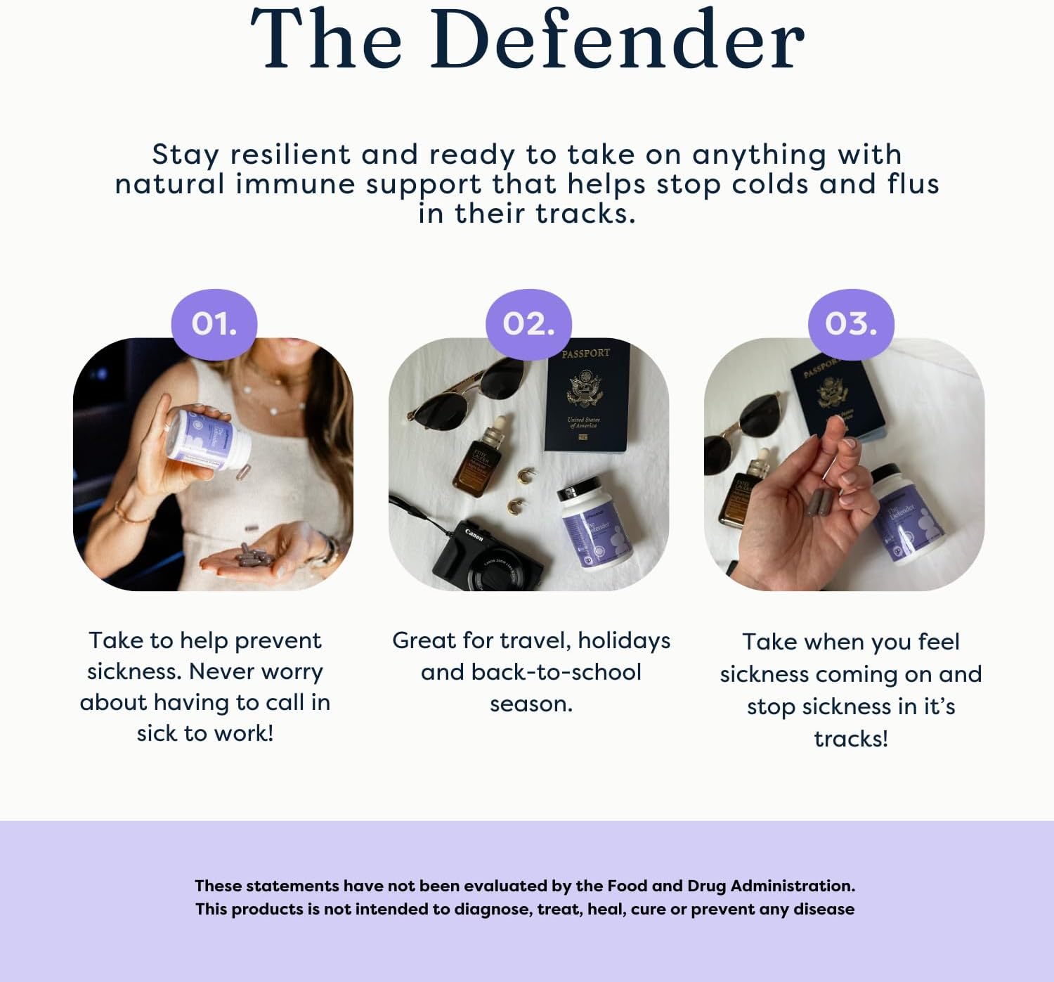 The Defender - Powerful Immune Defense with Vitamin A, C, and Botanical Extracts Elderberry, Echinacea, and More for Boosting Immune System with Natural Ingredients