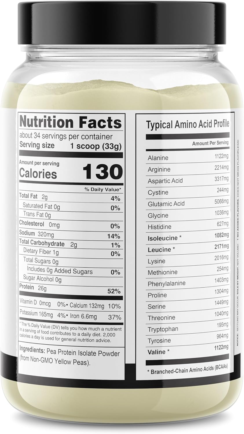 It's Just! - 100% Pea Protein, Vegan Plant Based, Grown in Canada, Premium Quality, Smooth Texture, Gluten Free, Keto Friendly (2.5 Pound, Unflavored)