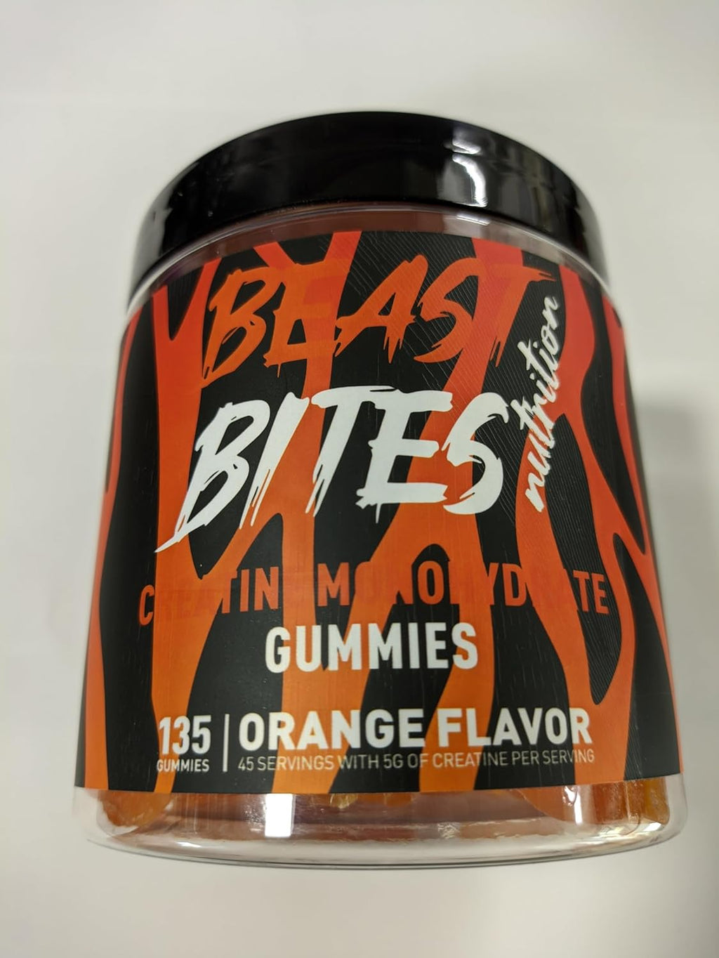 Creatine Monohydrate Gummies for Men & Women - 5g of Creatine Monohydrate per Serving - Sugar Free,Vegan, Orange Flavor, 135 Count (45 Servings).