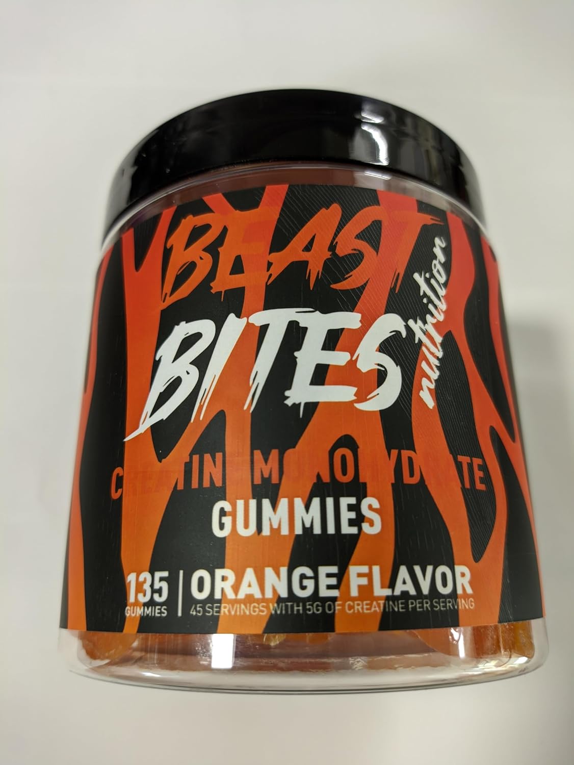 Creatine Monohydrate Gummies for Men & Women - 5g of Creatine Monohydrate per Serving - Sugar Free,Vegan, Orange Flavor, 135 Count (45 Servings).
