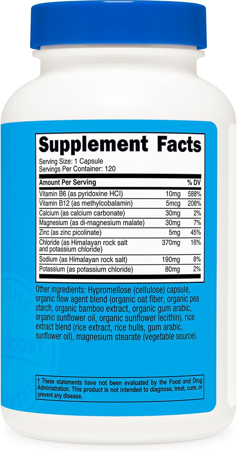 Nutricost Electrolyte Complex Advanced Hydration (120 Capsules) - 8 Hydrating Electrolytes & Vitamins, Gluten Free, Non-GMO, Vegetarian