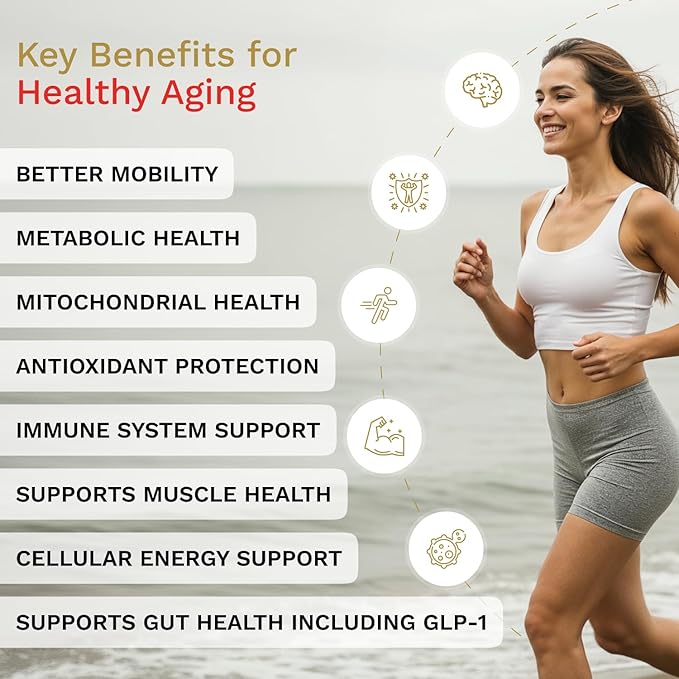 Xpandage Advanced Urolithin A 1000mg with Akkermansia probiotic, Inulin, Organic Pomegranate, Strawberry and Kiwi for Cellular Health, Healthy Gut, Mitochondrial Health& Healthy A*g*i*n*g.