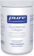 Pure Encapsulations PureDefense Collagen w/Bone Broth | Savory Bone Broth and Hydrolyzed Collagen Powder with Mushroom, Aged Garlic, and Enhanced Bioavailability Curcumin Extracts | 14.1 Ounces